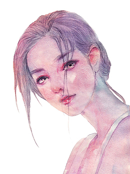 手绘清纯女生