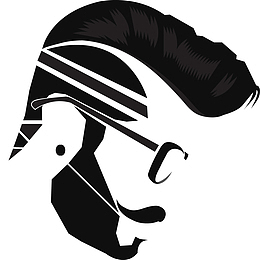 帅气眼镜男人剪影