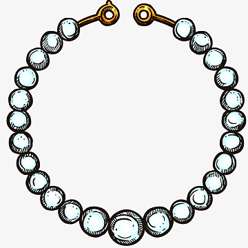 珍珠手链矢量插画