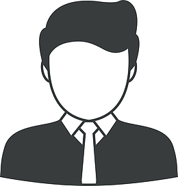 黑色手绘男子头像图