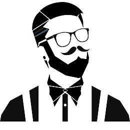 帅气眼镜男人剪影