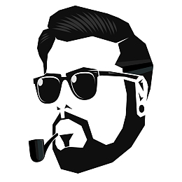 帅气眼镜男人剪影