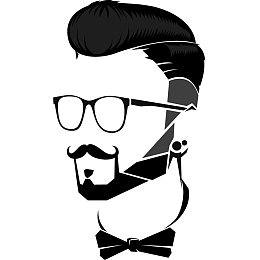 帅气眼镜男人剪影