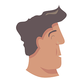 男性人物头像发型