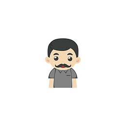 卡通装饰人物介绍海报设计大叔