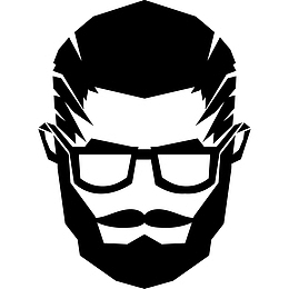 帅气眼镜男人剪影