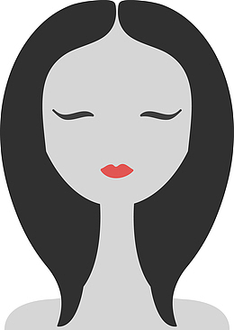 矢量卡通女子头像图