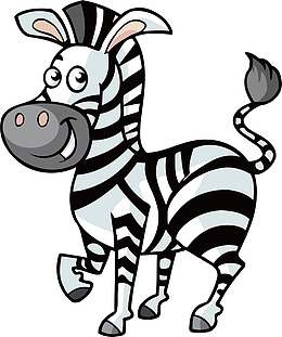 卡通斑马PNG下载