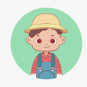 卡通圆形人物头像设计