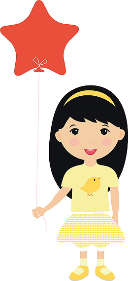 拿着气球的女孩