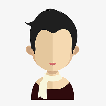 黑色头发卡通人物设计