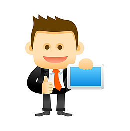 卡通装饰人物介绍海报设计男士