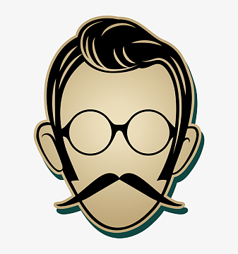 八字胡男人简笔画