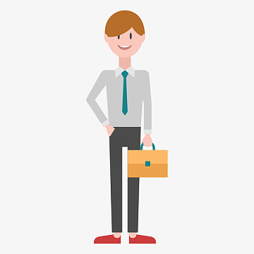 卡通装饰人物介绍海报设计职业男