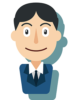 卡通装饰人物介绍海报设计职业男