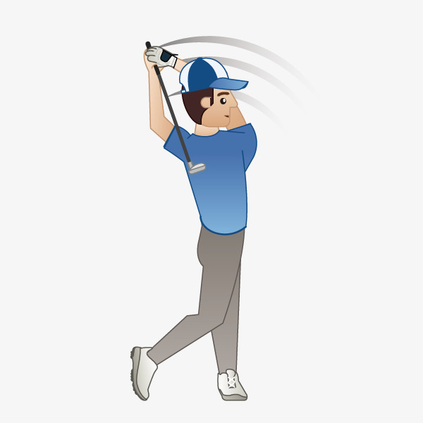 卡通装饰人物介绍海报设计打高尔