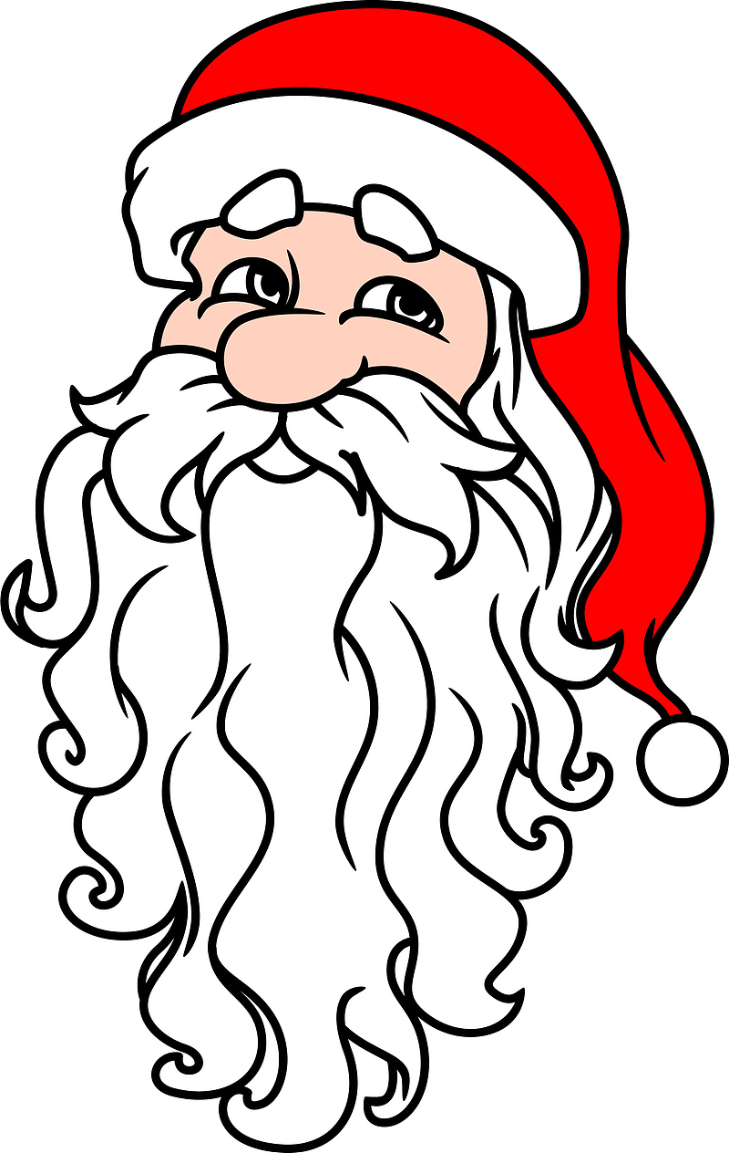 冬日红色卡通圣诞老人头像