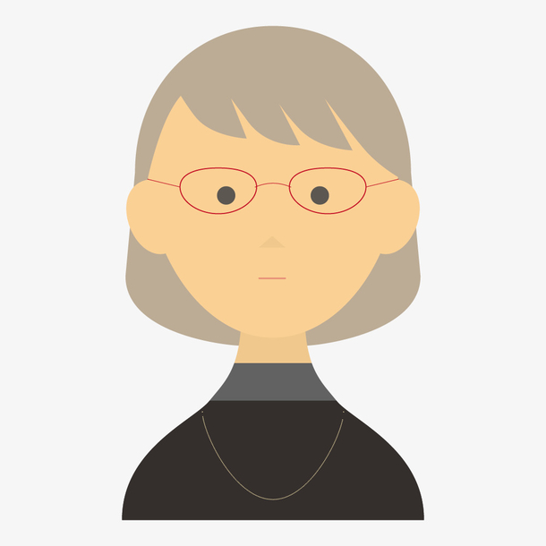 戴眼镜的卡通女人头像