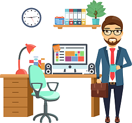 卡通装饰人物介绍海报设计