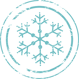 圆形雪花标志