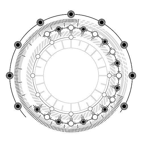 黑色简约装饰科技圆圈设计图