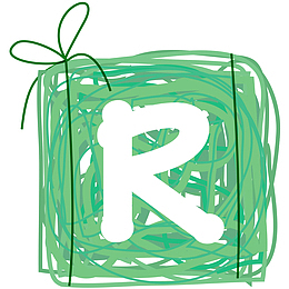 卡通手绘圆圈字母R