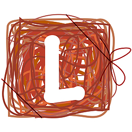 卡通手绘圆圈字母L