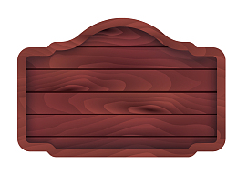 标牌红橡木质材料