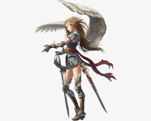 北欧天使人物免抠png原画装饰