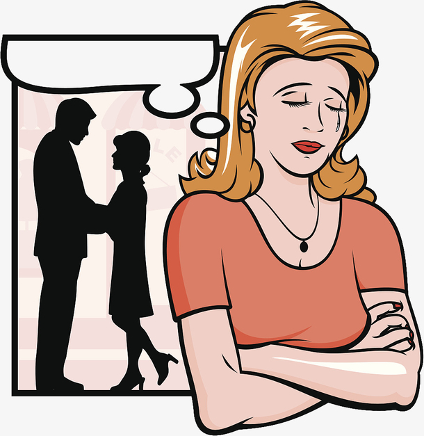 双手抱胸的伤心女人