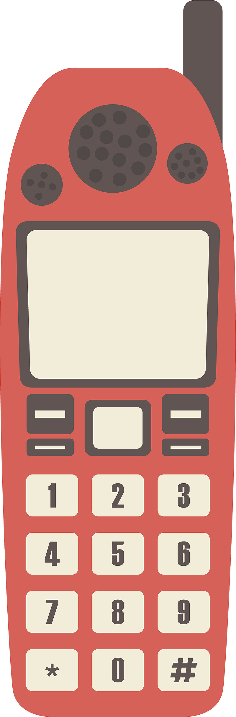 红色复古手机