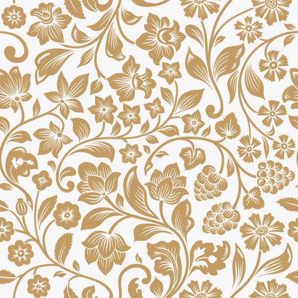 卡通手绘花纹复古