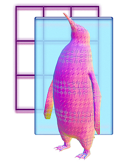 迷幻企鹅和方框