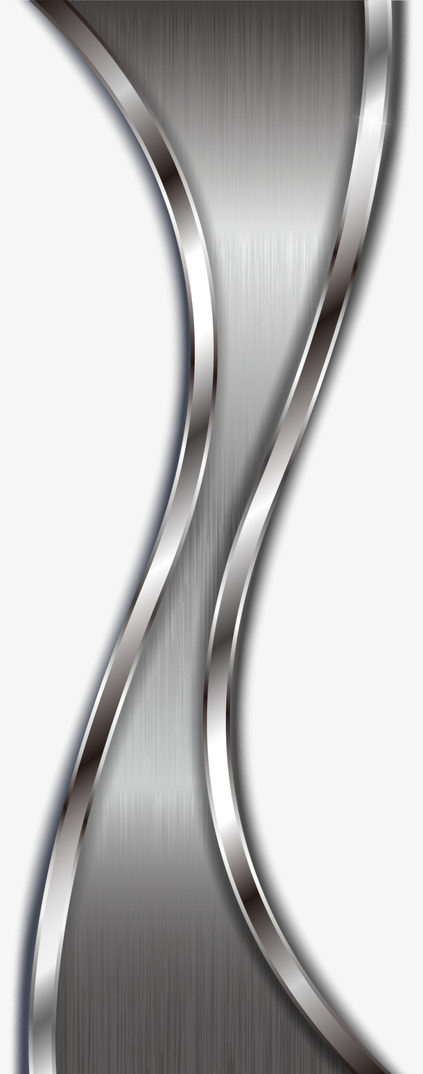 银色简约曲线装饰图案免抠素材免费下载_觅元素51yuansu.com