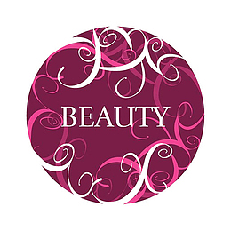 手绘优雅女性曲线美容招牌图标