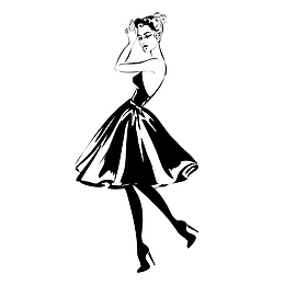 跳舞的女孩腰部曲线