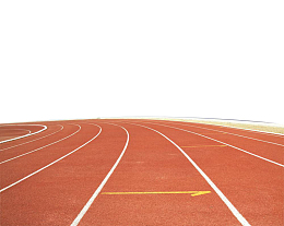 手绘红色跑道弯道