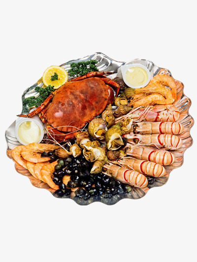 海鲜装盘免抠素材免费下载_觅元素51yuansu.com