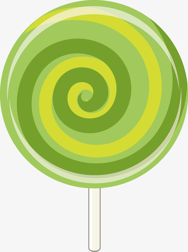 绿色矢量棒棒糖素材图