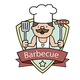 烧烤小图标烧烤师傅矢量素材