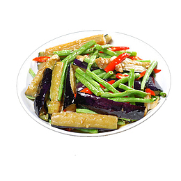 产品实物美食茄子豆角