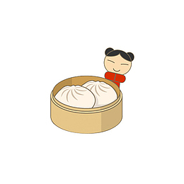 手绘包子