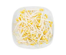 盘子里的食材黄豆芽