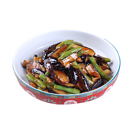 产品实物炒菜茄子豆角