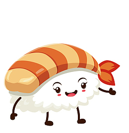 卡通可爱日本寿司