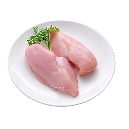 两块新鲜的生鸡肉