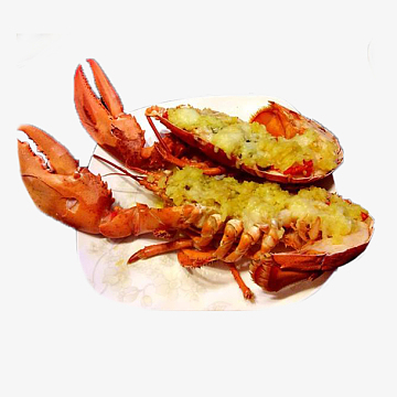素材(500x500)psdpng海鲜蒜蓉龙虾(2500x2500)png煮熟了的大龙虾(2480