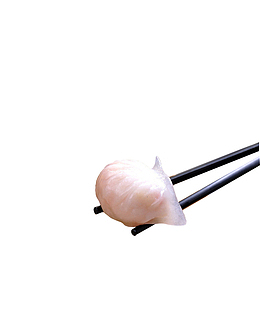 实物筷子夹虾饺