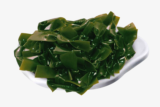 白碟子里的海带结图片素材