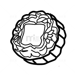 月饼手绘简笔画食物